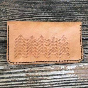 Tooled Leather Wallet Brown Passport Holder Billfold Coin Purse Vintage 70s 80s